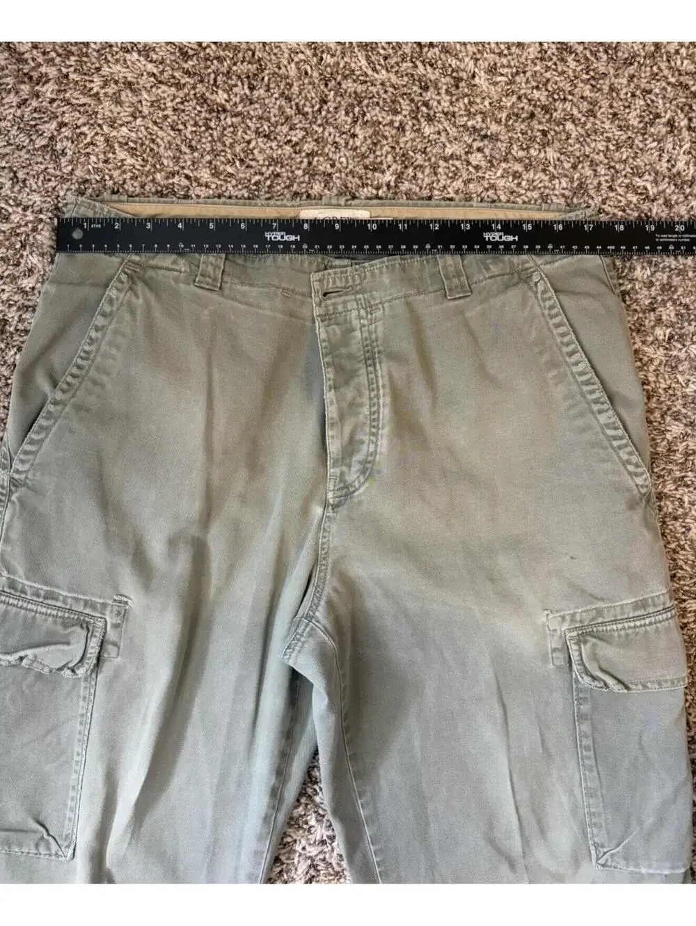 Vintage J Crew Cargo Khaki Pants Men’s Size 36x30 Military Outdoor Olive Green